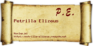 Petrilla Elizeus névjegykártya